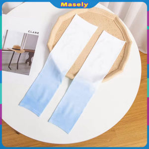 Masely Colorful Arm Sleeves Ice Silk Cycling Sleeves Anti-UV Running Gloves