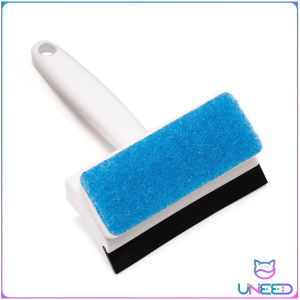 Need. Double-Sided Cleaning Brush Glass Wiper With Cleaning Sponge Squeegee 2 in 1 Scraper Bathroom Wall Cleaner