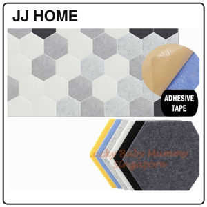 【JJ HOME】Self-adhesive Hexagon Soundproof Acoustic Panel Stickers Home Studio Insulation Decoration