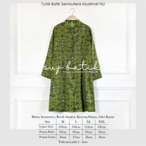 Baju Muslimat NU Tunik Batik Seragam Pengajian Motif Muslimat Jepara SVJ Semi Sutra Seragam Muslimat