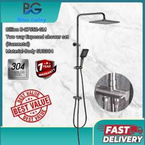 Billion B-27552 HIGH QUALITY 2 WAY FUNTION RAIN SHOWER SET (SUS304 -Gunmetal Color)