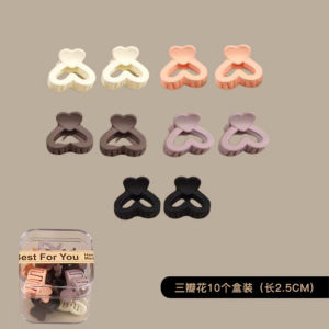 Jepitan Mini Wanita Jepitan Rambut Motif Polos Doff 1box Isi 10pcs Jepitan Poni Aksesoris Rambut Wanita LOOKIS
