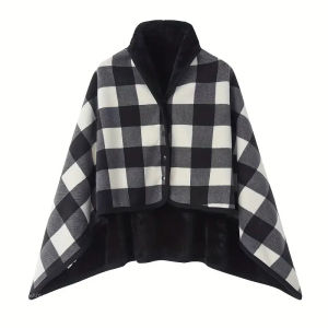 COD Fleece Wearable Blankets With Button Shawl Blanket Lazy Casual Office Blanket Multifunctional Comfortable Blanket