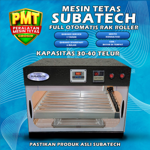 SUBATECH Mesin Tetas Telur Full Otomatis Kap. 30 40 Rak Roller Penetas PMT