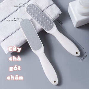 Dụng Cụ Làm Sạch Gót Chân 2 Mặt Inox Cán Nhựa Cầm Tay Bàn Chà Gót Chân Tẩy Tế Bào Chết Làm Mềm Mịn Nhanh Chóng Đa Năng
