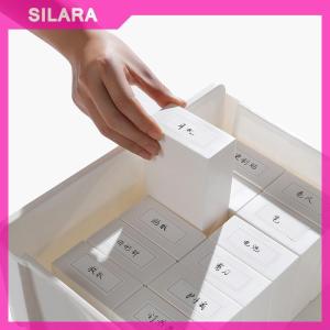 SILARA ABS Flip Square Storage Box Multifunctional Dustproof Organizer Photocards Sleeves Small Card Film Sorting Simple White Box