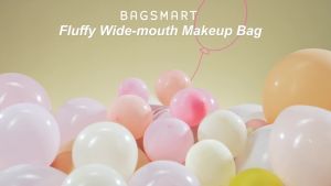BAGSMART Makeup Bag Large Capacity Cosmetic Bags for Women Wide-open Make Up Pouch Travel Essentials Toiletries Accessories2026