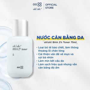 Nước Cân Bằng Da oh!oh! BHA 2% Toner 75ml