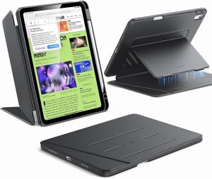 ESR For 2025 iPad Air7/6/5/4 Case M3/M2 Chip，iPad 11/13 inch Case 11th/10th Gen A16，Vertical Stand Cover Multi Stand Angles Ultra-Stable Case with Pencil Holder Flip Series