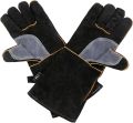 Extreme Heat & Fire Resistant Gloves Leather with Kevlar Stitching,Mitts Perfect for Fireplace, Stove, Oven, Grill, Welding, BBQ, Mig, Pot Holder, Animal Handling. 