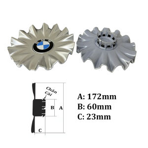 Logo chụp mâm lazang bánh xe ô tô BMW 7 Series - Chất liệu nhựa ABS cao cấp