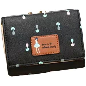 Metal Wallet Three Fold Ladys Wallet Short Cute Mini Purse