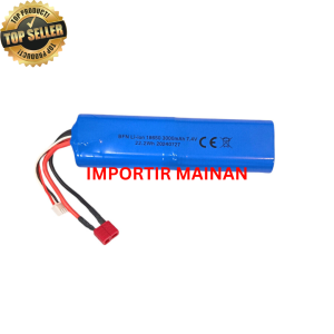 baterai rc li ion 18650 7.4v 3000mah T wltoys 104020 huangbo R1011