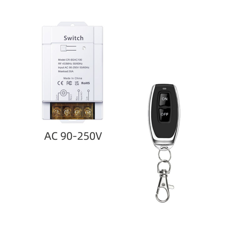 Wireless Remote Switch,AC 110V/220V/230V/240V RF Remote Control Light ...