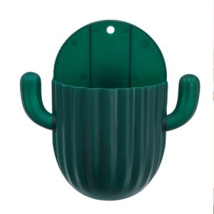 PARKOUR Wall mounted Seamless Cactus Razor Bathroom Accessories Self-adhesive Storage Rack Toothbrush Holder Storage Bucket Pen Container