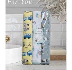 3PCS Little Owl bedong 90x115cm seri Animal Baby / Animal Garden / Circus