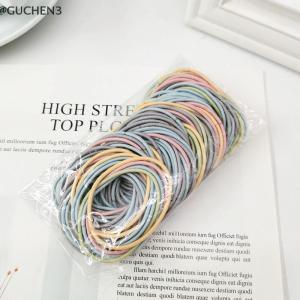GUCHEN3🦋 100pcs phụ nữ Cô Gái Tóc ban nhạc cao su tóc Tie dây thừng đàn hồi hairband ponytail chủ sở hữu headbands scrunchies