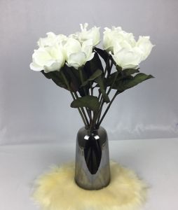 ดอกแมกโนเลีย สีขาว ดอกไม้ประดิษฐ์เกรดพรีเมี่ยม ดอกไม้ปลอมตกแต่งบ้าน