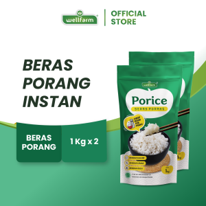 Beras Porang 2 Kg PORICE | WellFarm Shirataki Konjac Rice Nasi Diet & Diabetes Instan