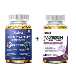 Lutein + Magnesium Glycinate Day & Night Formula with DHA Zeaxanthin for Eye Nutrition & Relaxation