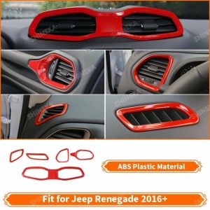 mv1 Red Car Center Console Dashboard Decoration Cover for Jeep Renegade 2015 2016 2017 2018 2019 Up Interior Accessories T5Y6B