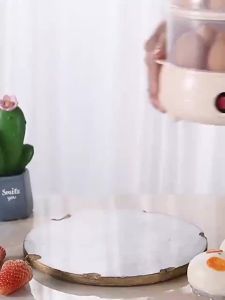 เครื่องนึ่งไข่ปิดเครื่องอัตโนมัติป้องกันการแห้งในครัวเรือนหอพักขนาดเล็กอัตโนมัติไข่นึ่งอาหารเช้าอเนกประสงค์