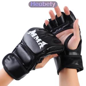 Heabety Găng tay đấm bốc Găng tay nửa ngón tay dày găng tay người lớn đấm bao cát chiến đấu Găng tay chiến đấu
