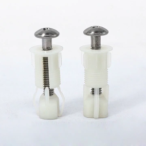 Toilet Seat Cover Hinges Screws Toilet Top Fixing Screw Bolts Nylon and Stainless Steel Durable 2PCS