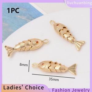 [COD] liuchuanbing Jewellery Trung Quốc Phong Cách Kim Loại Cá Hình Charms Pave Red Zircon Mặt Dây Chuyền Cho Tự Làm Vòng Cổ Vòng Tay Bông Tai Đồ Trang Sức Làm Phụ Kiện