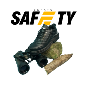 Sepatu safety ujung besi pria kerja proyek anti selip m041