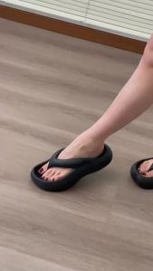 [Free Shipping] New Thick-Soled EVA Flip-Flops For Women Fashionable And Versatile For Outdoor Wear Non-Slip Odorless And Suitable For Indoor Use