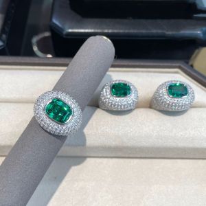 [ 3.2 ct Lab Grown Emerald 18K/S ]- ( Zamrud Kolombia)FL-IF-VVS1-Color D PREMIUM alami Batu Berlian Diamond Permata Sertifikat Certificate GIA-IGI-NGIC-AGL-GRC Grafir Code Original Sertifikat USA cincin