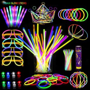【SG Local Factory】100PCS Children Glow Stick With Connectors Light Stick in the Dark Party Supplies Neon Party Supplies