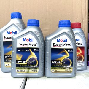 Nhớt Mobil Super Moto 10W40 0.8 1L Cho Xe Số Phù Hợp Với Mọi Loại Xe Xuất Xứ Singapore