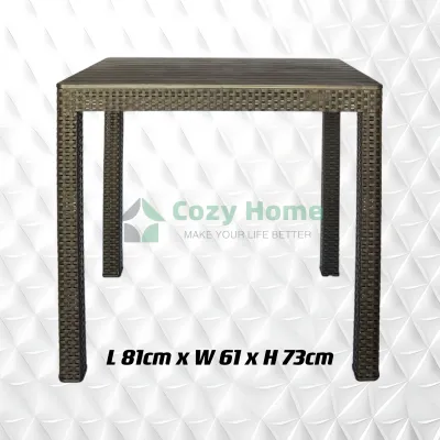 Jolly Plastic Rattan Low Center Sala Coffee Study Table