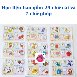 SV006- Sách Bóc Dán Bảng Chữ Cái Tiếng Việt Cho Bé Hình Ảnh Kết Hợp Trò Chơi Hình Với Bóng-Cho Bé Từ 2 Tuổi