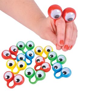 LILYandGIRL Birthday Gift Party Favors Anti-stress Toys Move Eyes Toys Kids Gift Plastic Rings Wiggle Eyes Toy Eye Finger Puppets Finger Cool Toys Eyes Ring