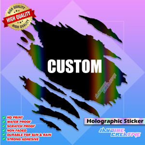Holographic Black Clover Anime-Inspired Vinyl Sticker (Scratch Design) - Indoor Outdoor Vinyl Sticker Waterproof & Non-Faded