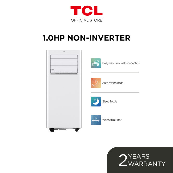 TCL 1.0HP Portable Air Conditioner with Remote Control, Auto ...