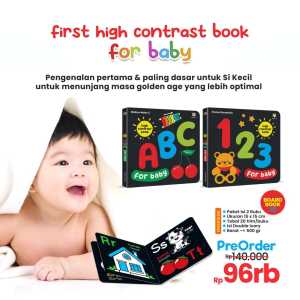 GMB ABC 123 For Baby High Contrast Boardbook Ziyad Books
