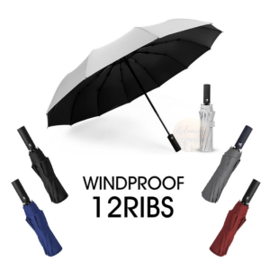 Fully Automatic 12K Strong Wind Resistant Folding Automatic Umbrella Men Rain Women Parasol Big Umbrellas
