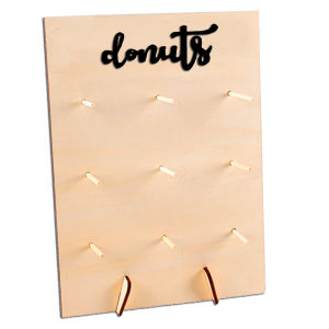 Donut Rack Wooden Display Stand for Party Wedding Event Brunch and Birthday Use Decorative Doughnut Stand
