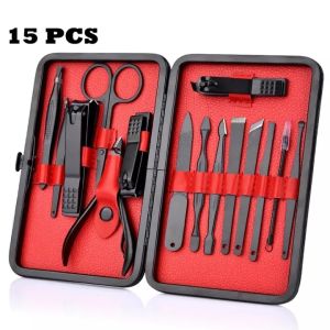 EIDERFINCH NC-15 Nail Clipper Set Stainless Steel Fingernails & Toenails Nail with Leather Case