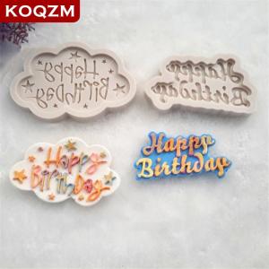 [COD] KOQZM KITCHEN Beautiful Happy Birthday Shape Lace Cake Mold Cake Decor Pendant Jewelry Tools