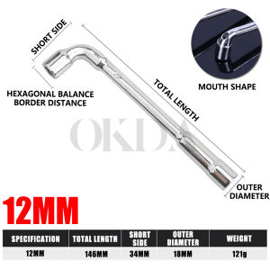 OKDA 8mm To 19mm Durable L Wrench Type Sleeve Spanner Hexagon Socket Wrench