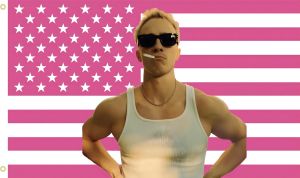 Rafe Cameron pink American Flag 3x5 Ft Outdoor IndoorDrew USA Starky Tapestry Wall Hanging for Bedroom Living Room Dorm Home Decor