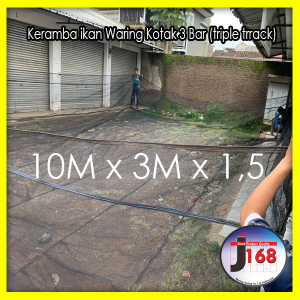 Juragan168 - Keramba Ikan Premium Waring jaring RK Anti geser Triple Track 10x3x15