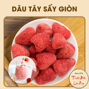 Dâu tây sấy giòn không đường chua ngọt tự nhiên 500g