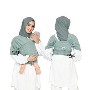Gendongan bayi depan 3in1 Baby Wrap M shape dengan sash belt Deryl