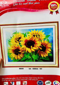 Tranh thêu kín Hoa hướng dương vs8250 kích thước 50x65cm